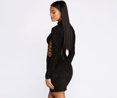 Lace Up Suede Mini Dress Ins Street